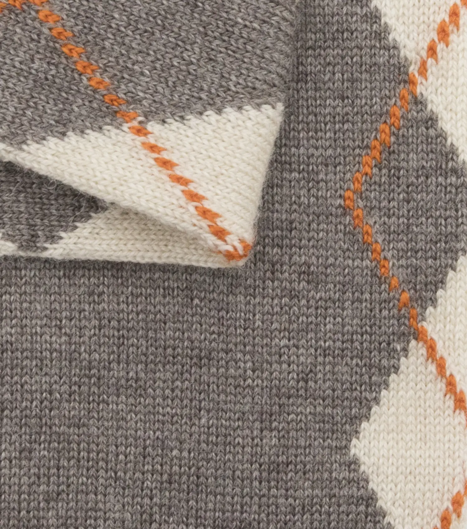 Calza lunga fantasia argyle in lana, made in Italy, modello Leila – calzino donna elegante e caldo per l’inverno	