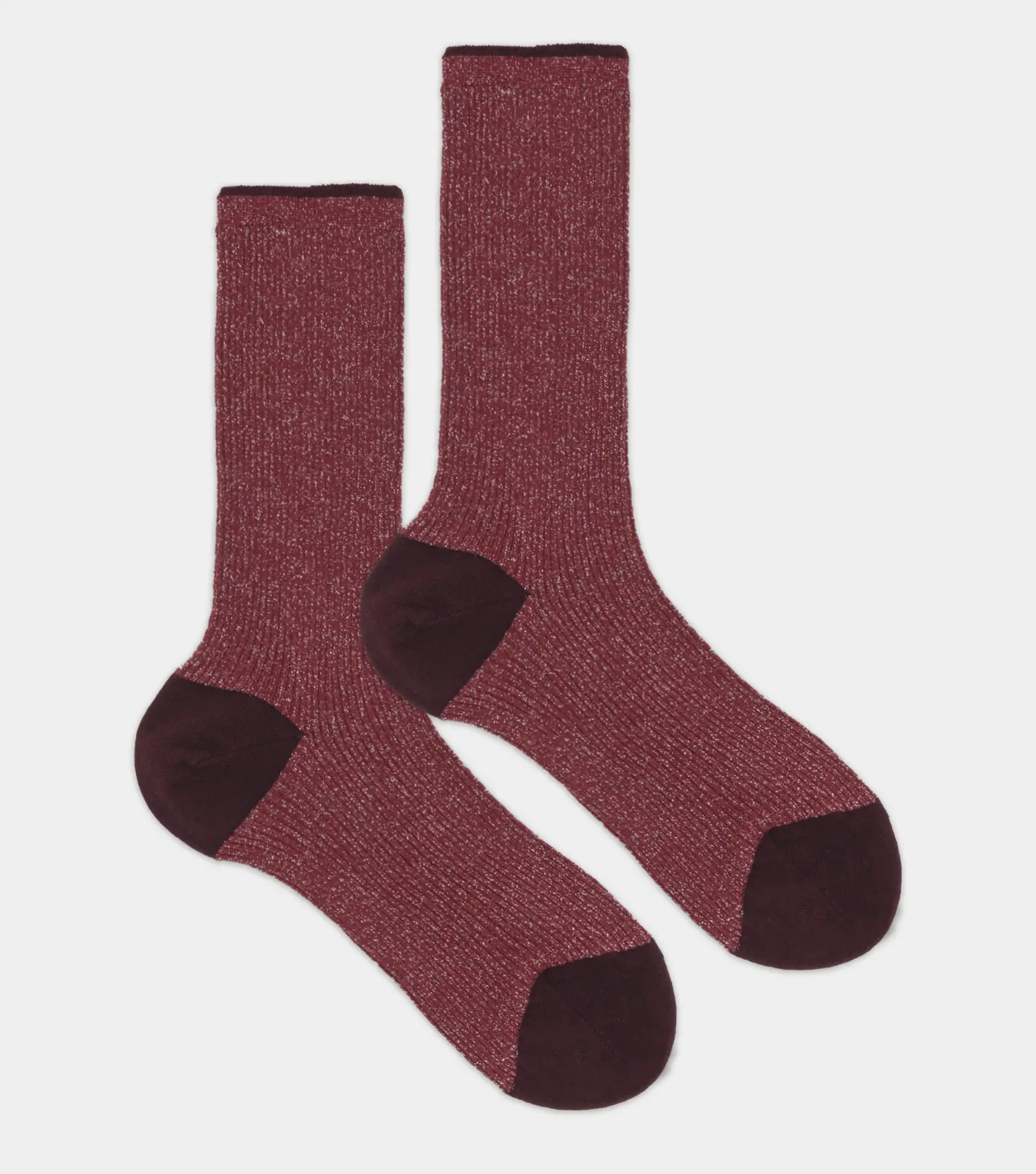 Calza da donna in lana e lurex Made in Italy, brillante, elegante e morbida, perfetta per qualsiasi occasione