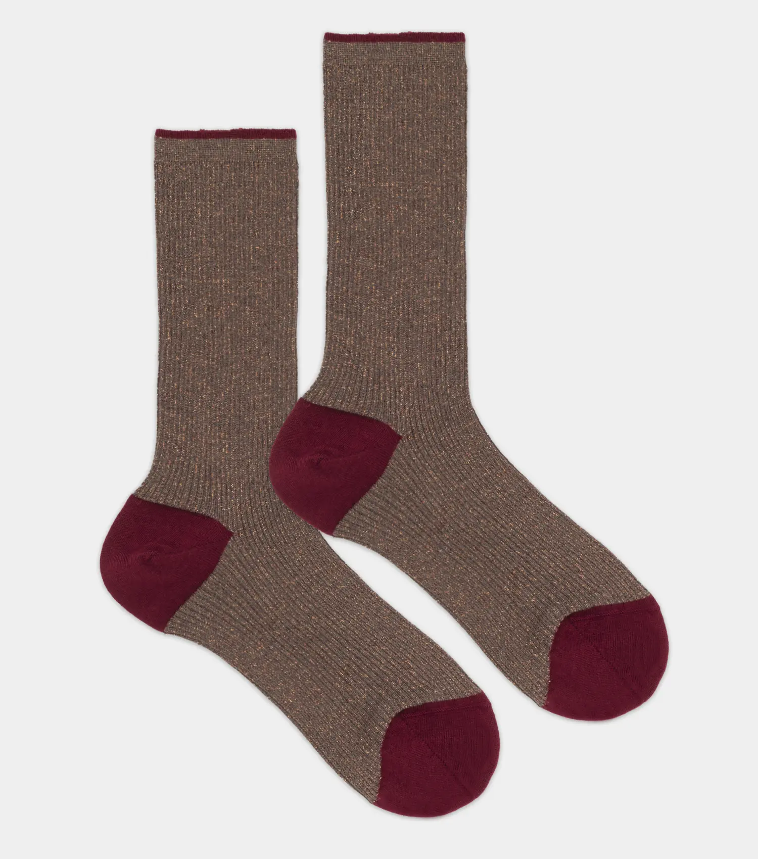 Calza da donna in lana e lurex Made in Italy, brillante, elegante e morbida, perfetta per qualsiasi occasione