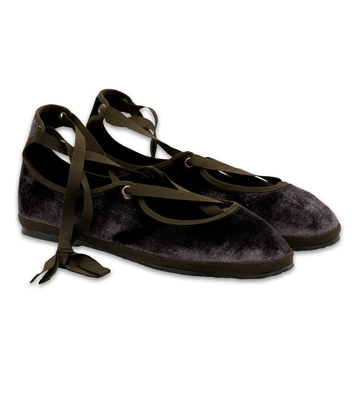  DEGAS – Friulana in velluto di seta con lacci alla caviglia