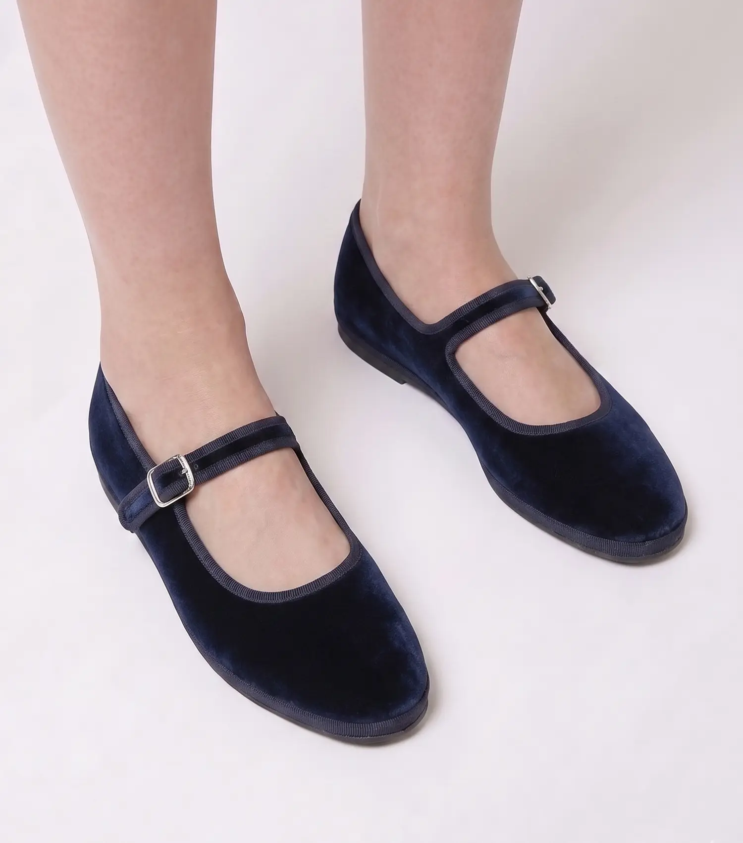 ICON BEBÈ - Friulane Mary Jane in Velluto di Cotone