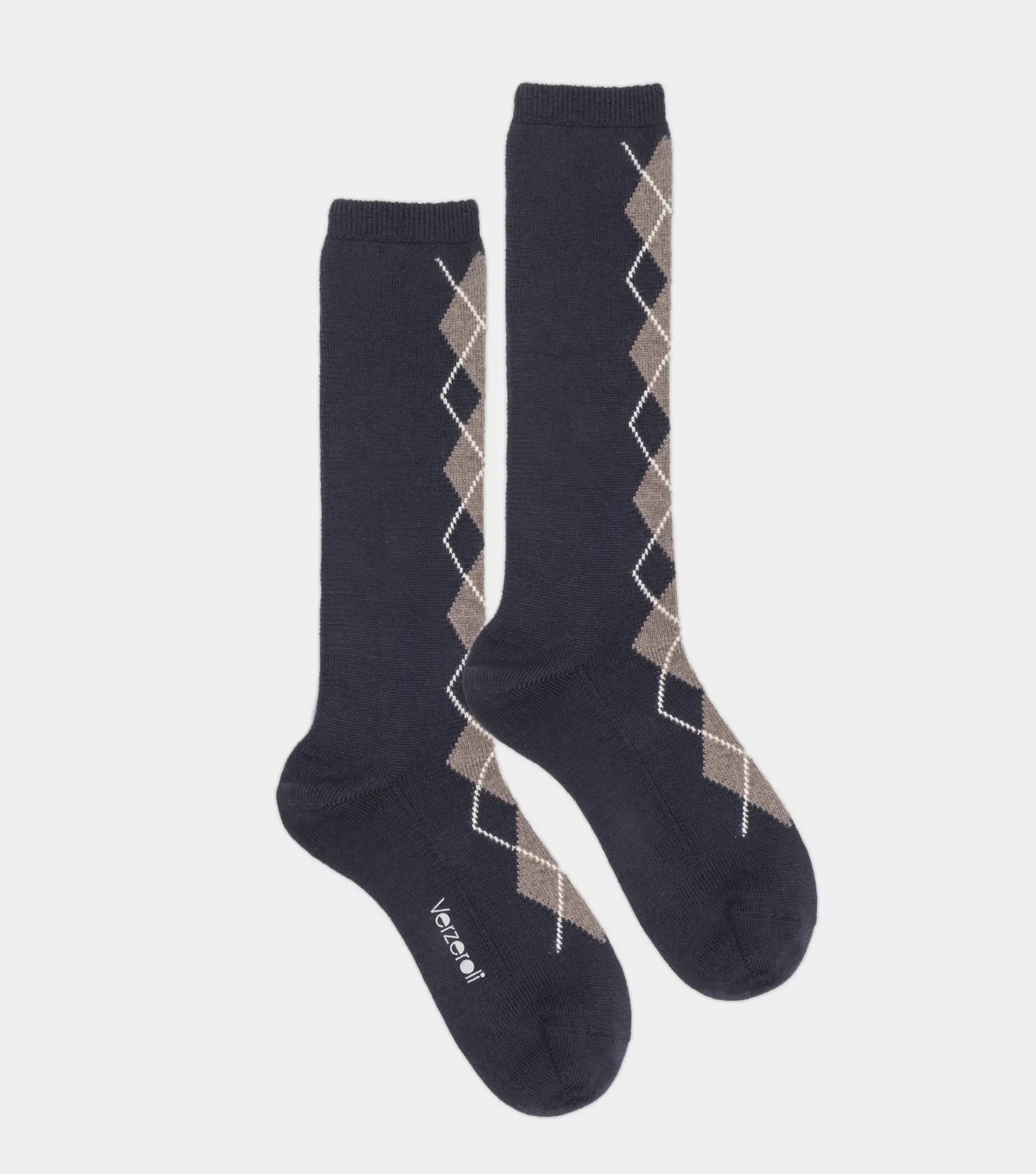 LEILA 3/4 - Calza donna in 90% lana fantasia rombi | Verzeroli