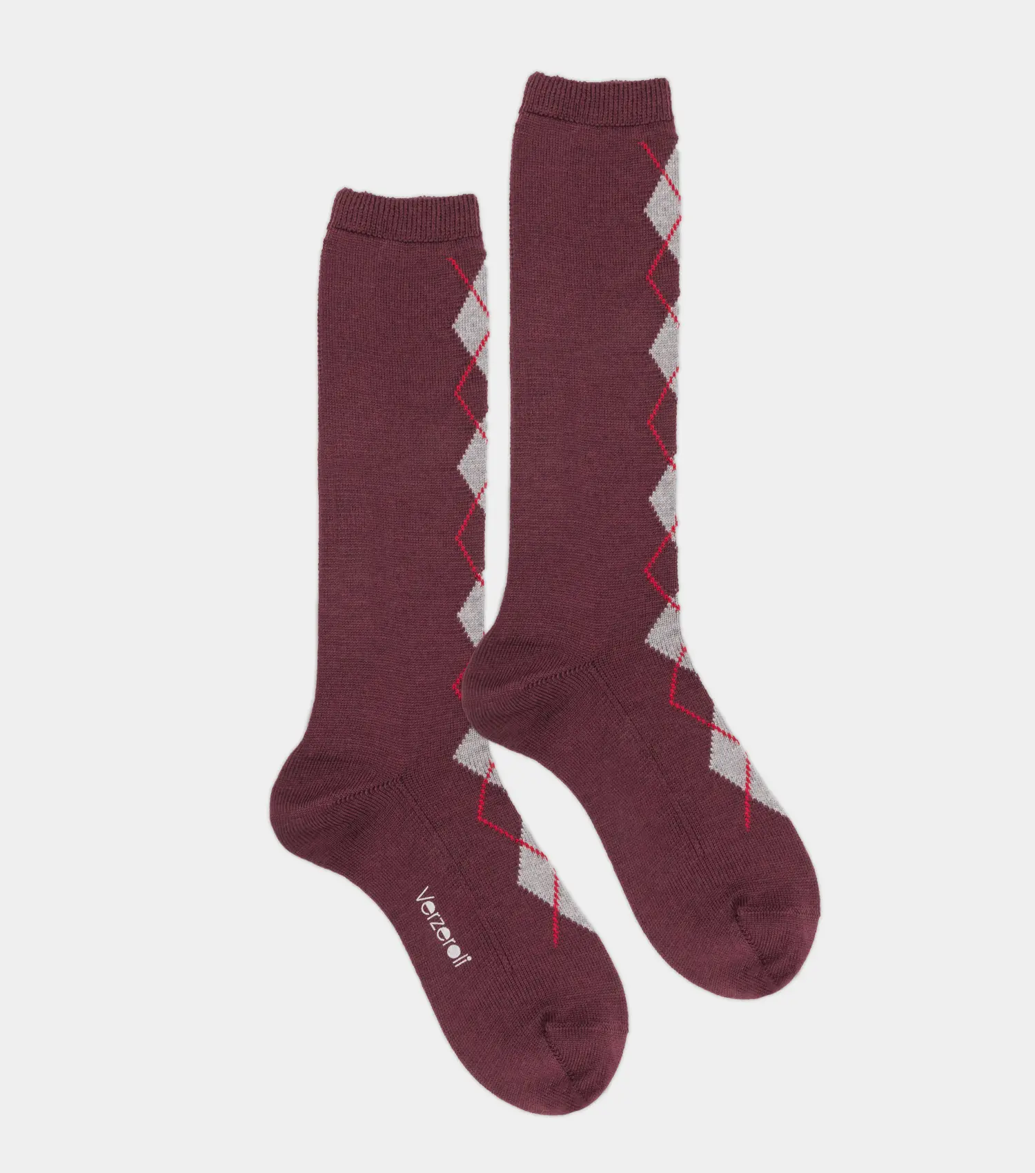 LEILA 3/4 - Calza donna in 90% lana fantasia rombi | Verzeroli