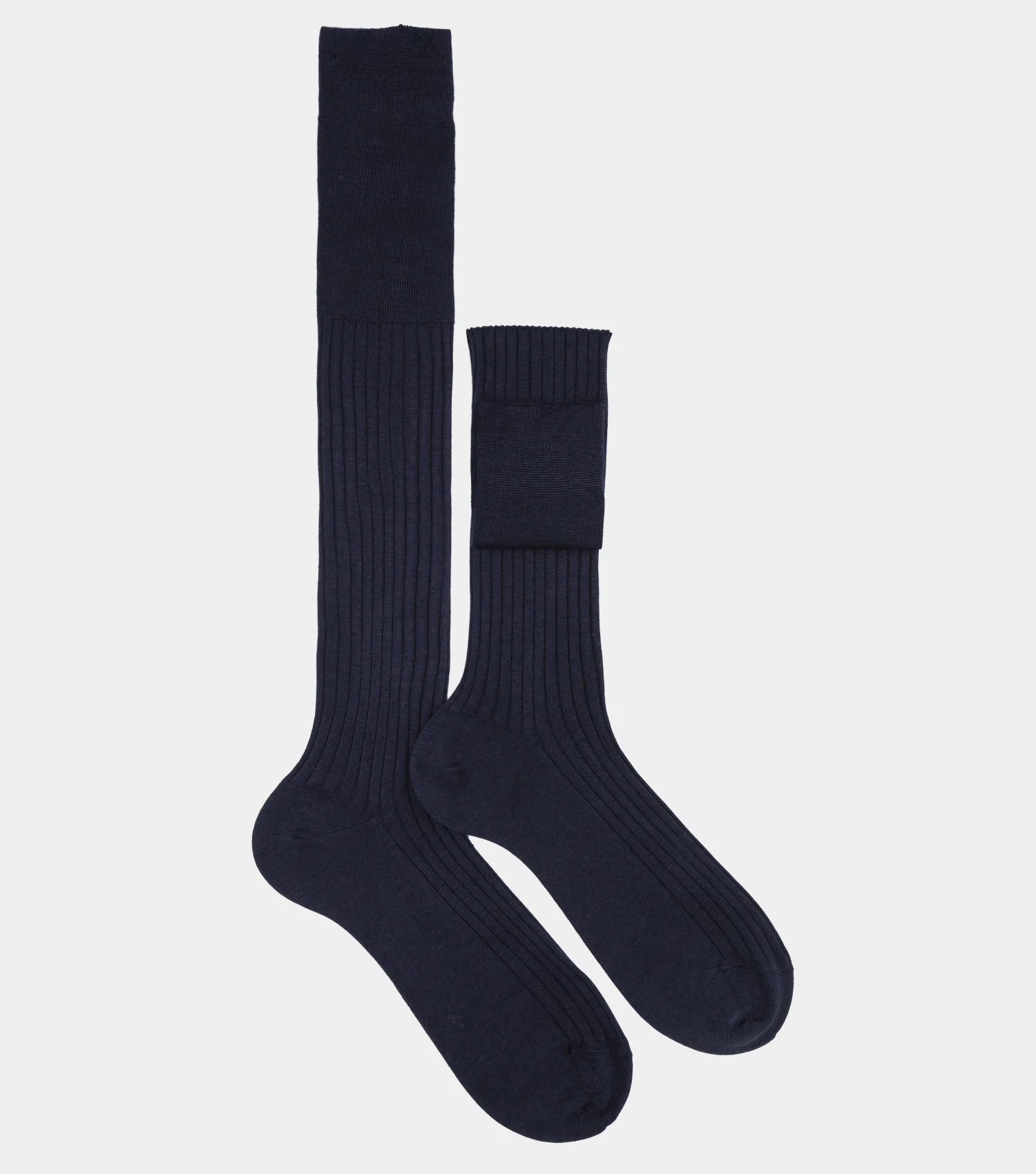 LIVIGNO - Calze Uomo 80% Lana Lunga a Coste Fini | Verzeroli