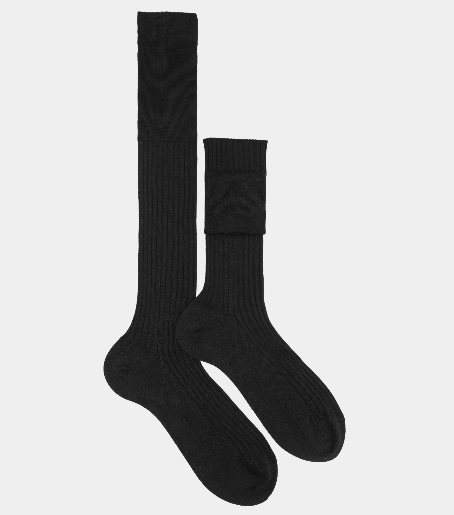 LIVIGNO - Calze Uomo 80% Lana Lunga a Coste Fini | Verzeroli