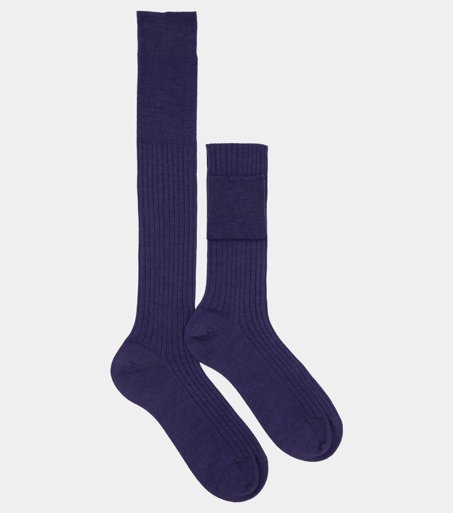 LIVIGNO - Calze Uomo 80% Lana Lunga a Coste Fini | Verzeroli