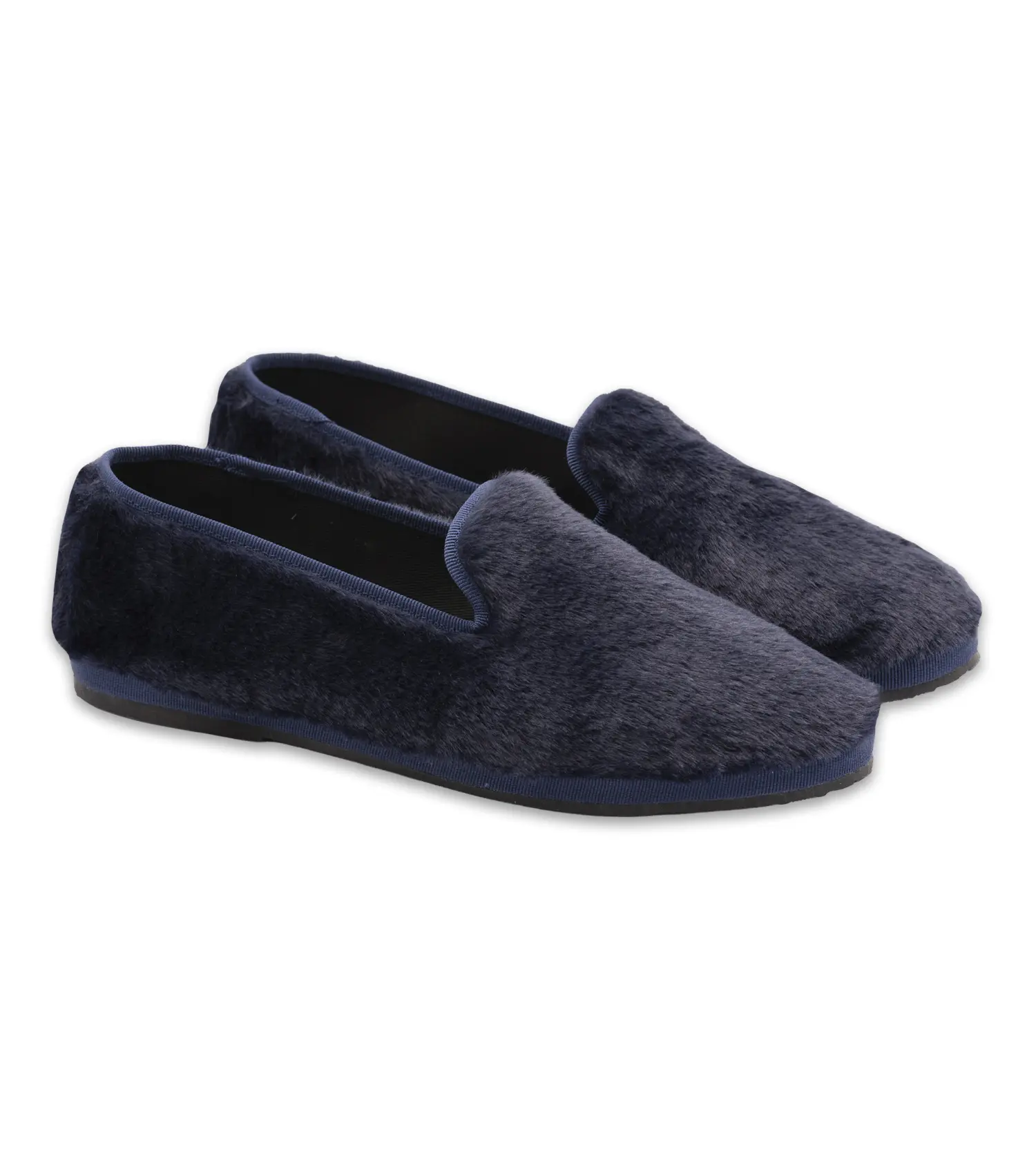 NINA - Friulane classiche a collo alto in eco pelliccia liscia