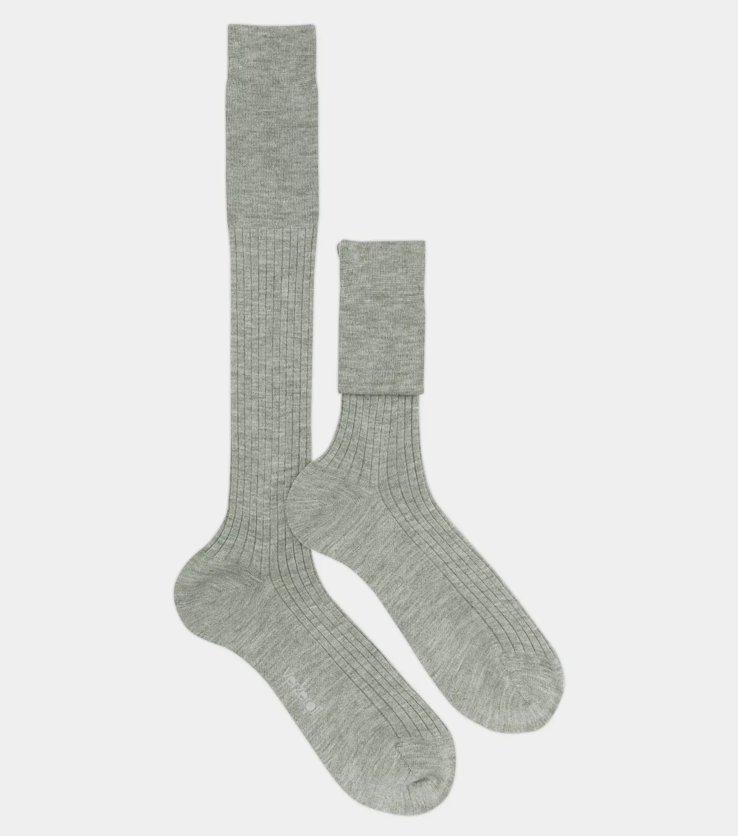 ZURIGO - Calze Uomo Seta e Cashmere Lunga a Coste | Verzeroli