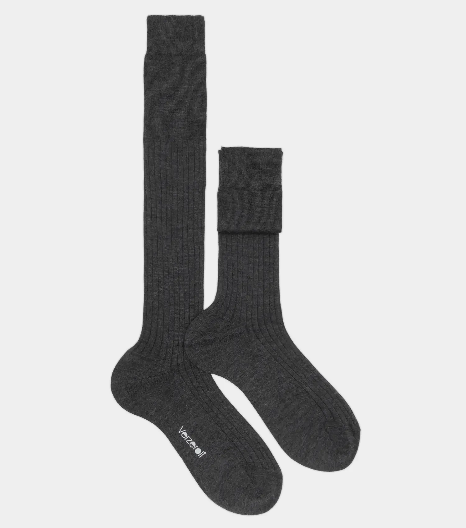 ZURIGO - Calze Uomo Seta e Cashmere Lunga a Coste | Verzeroli